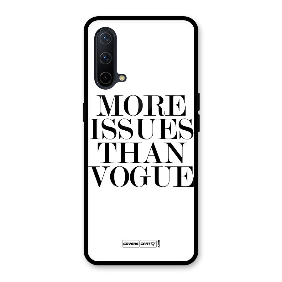 More Issues than Vogue (White) Glass Back Case for OnePlus Nord CE 5G