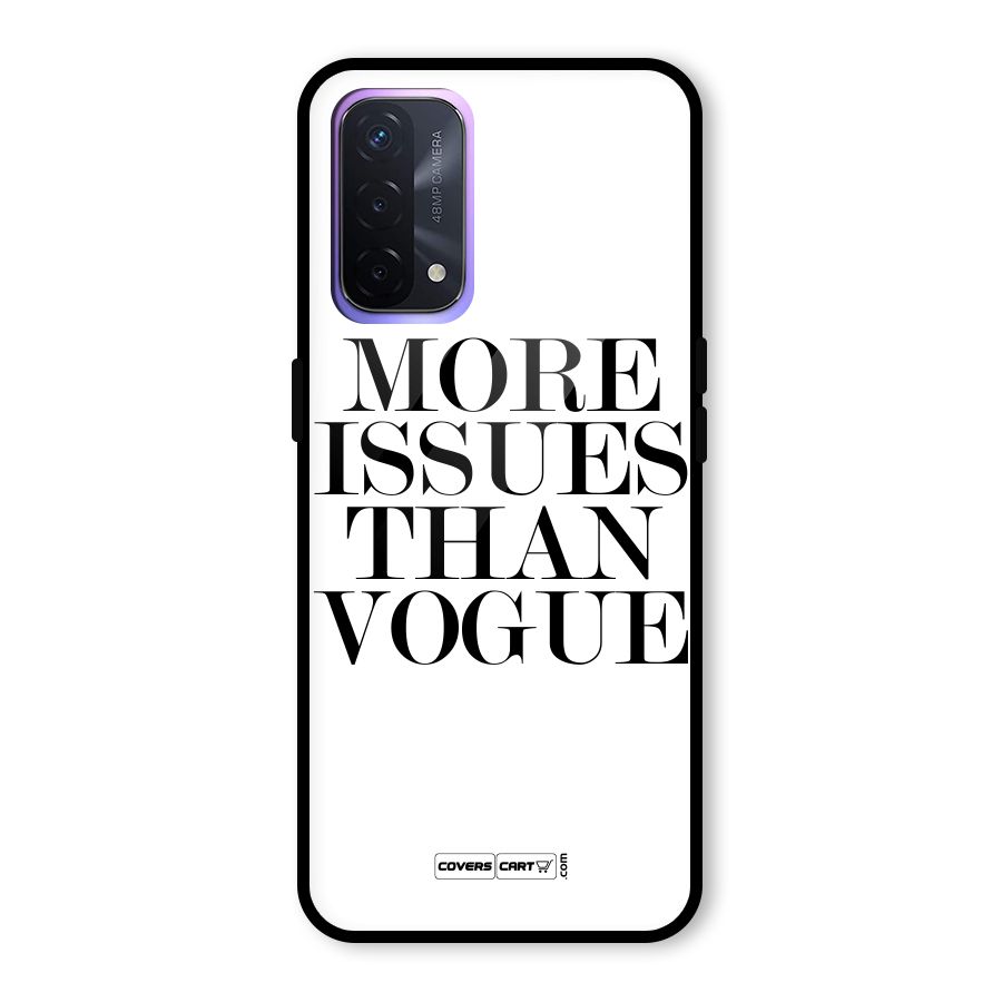 More Issues than Vogue (White) Glass Back Case for Oppo A74 5G