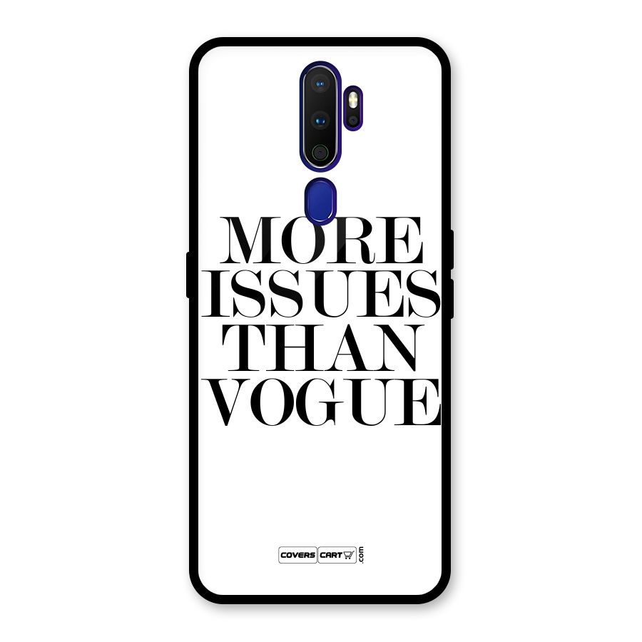 More Issues than Vogue (White) Glass Back Case for Oppo A9 (2020)
