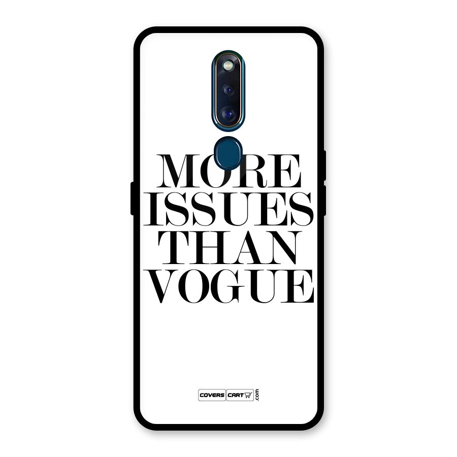 More Issues than Vogue (White) Glass Back Case for Oppo F11 Pro