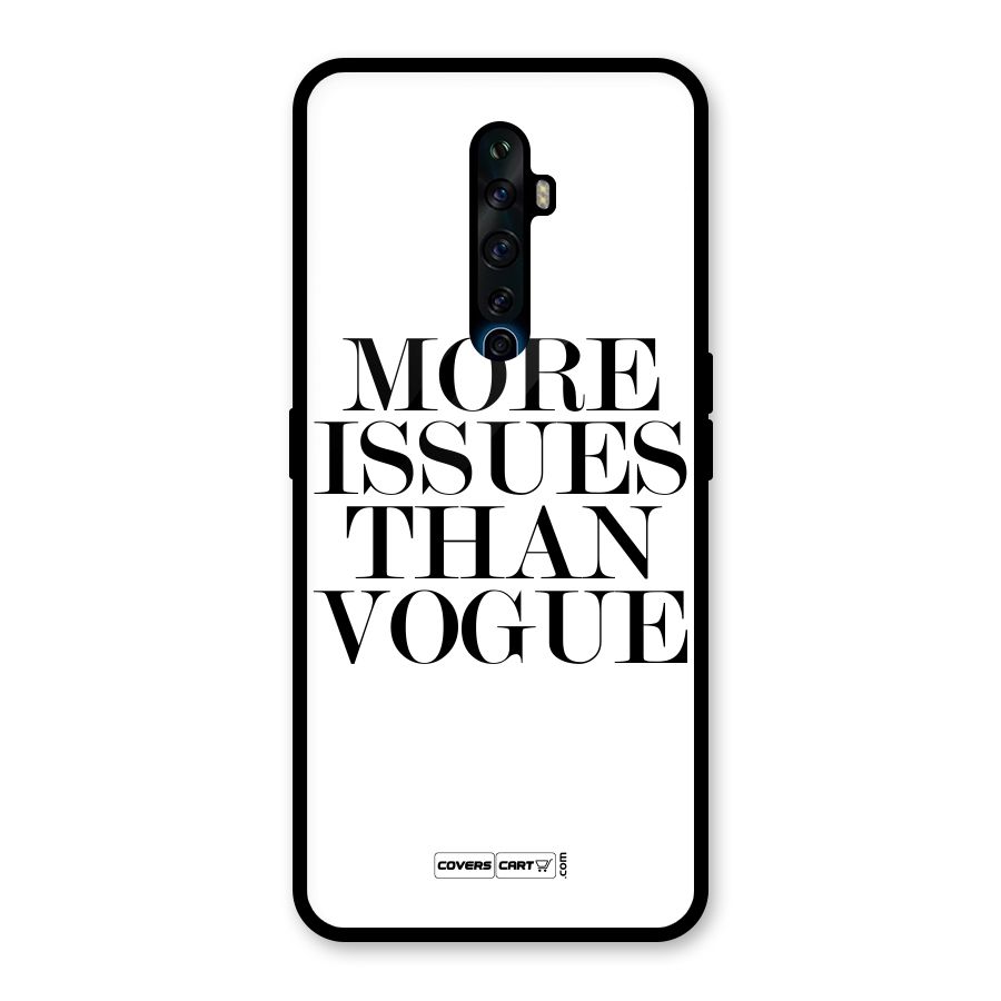 More Issues than Vogue (White) Glass Back Case for Oppo Reno2 Z