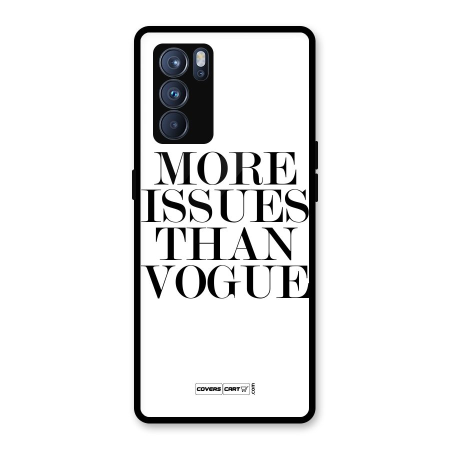 More Issues than Vogue (White) Glass Back Case for Oppo Reno6 Pro 5G