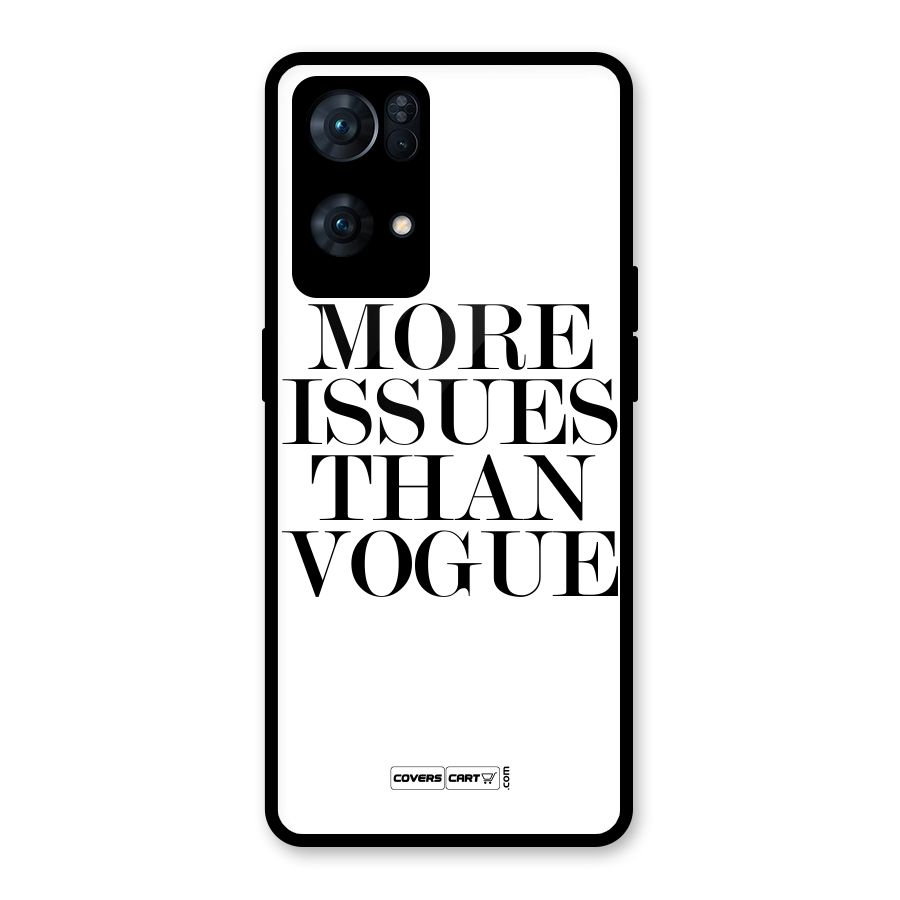 More Issues than Vogue (White) Glass Back Case for Oppo Reno7 Pro 5G