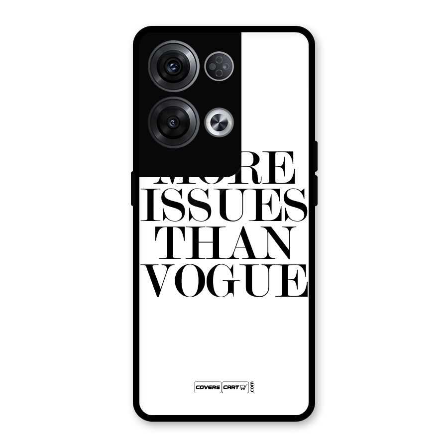 More Issues than Vogue (White) Glass Back Case for Oppo Reno8 Pro 5G