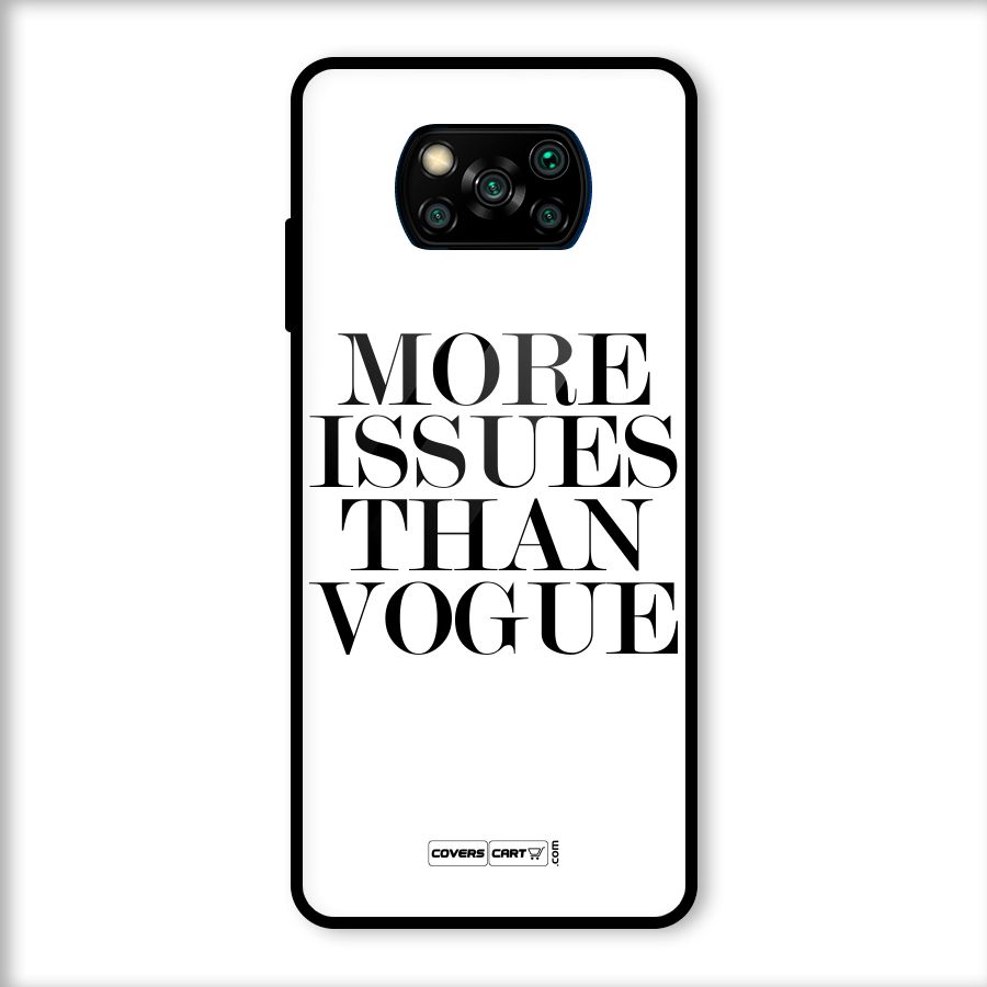 More Issues than Vogue (White) Glass Back Case for Poco X3