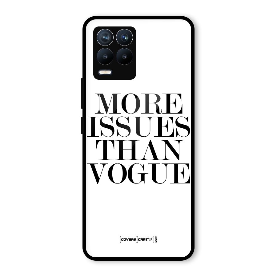 More Issues than Vogue (White) Glass Back Case for Realme 8