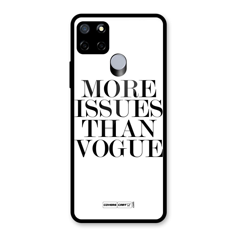 More Issues than Vogue (White) Glass Back Case for Realme C15