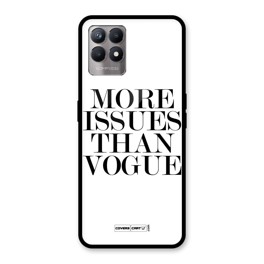 More Issues than Vogue (White) Glass Back Case for Realme Narzo 50