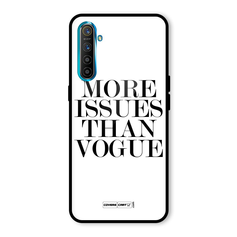 More Issues than Vogue (White) Glass Back Case for Realme X2