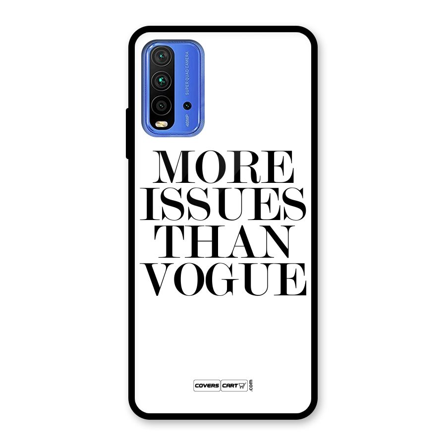 More Issues than Vogue (White) Glass Back Case for Redmi 9 Power