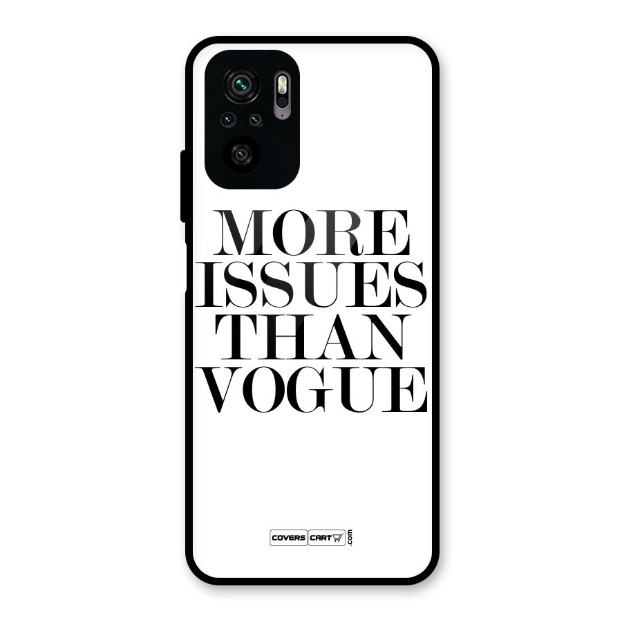 More Issues than Vogue (White) Glass Back Case for Redmi Note 10S
