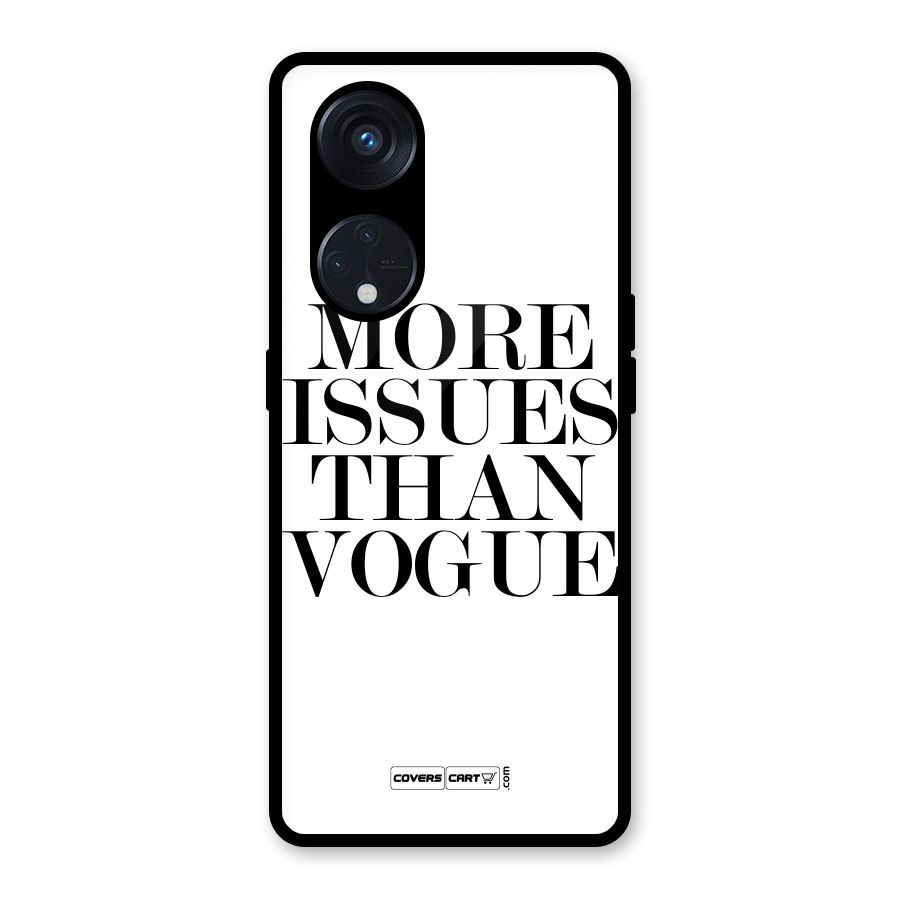More Issues than Vogue (White) Glass Back Case for Reno8 T 5G