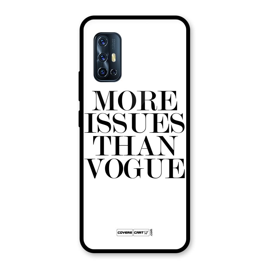 More Issues than Vogue (White) Glass Back Case for Vivo V17