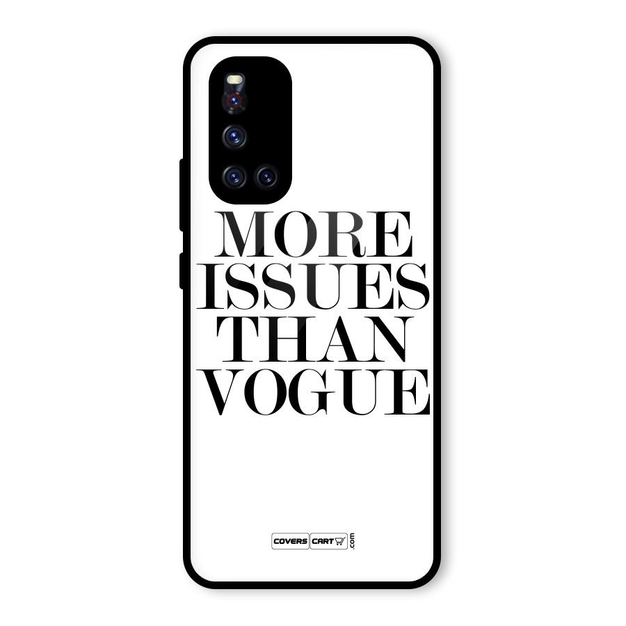 More Issues than Vogue (White) Glass Back Case for Vivo V19