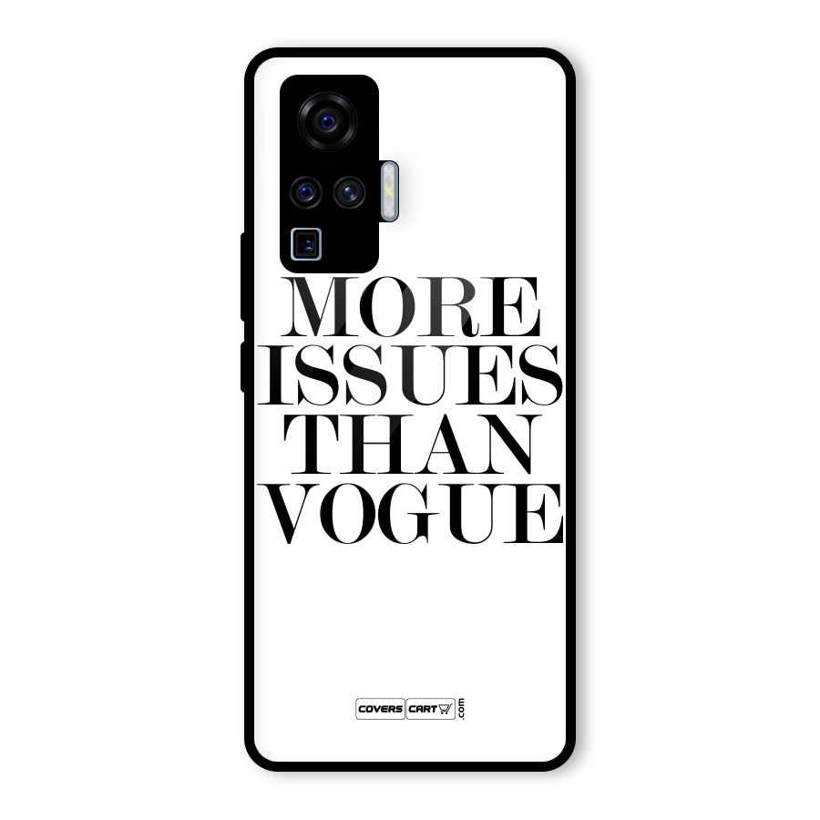 More Issues than Vogue (White) Glass Back Case for Vivo X50 Pro