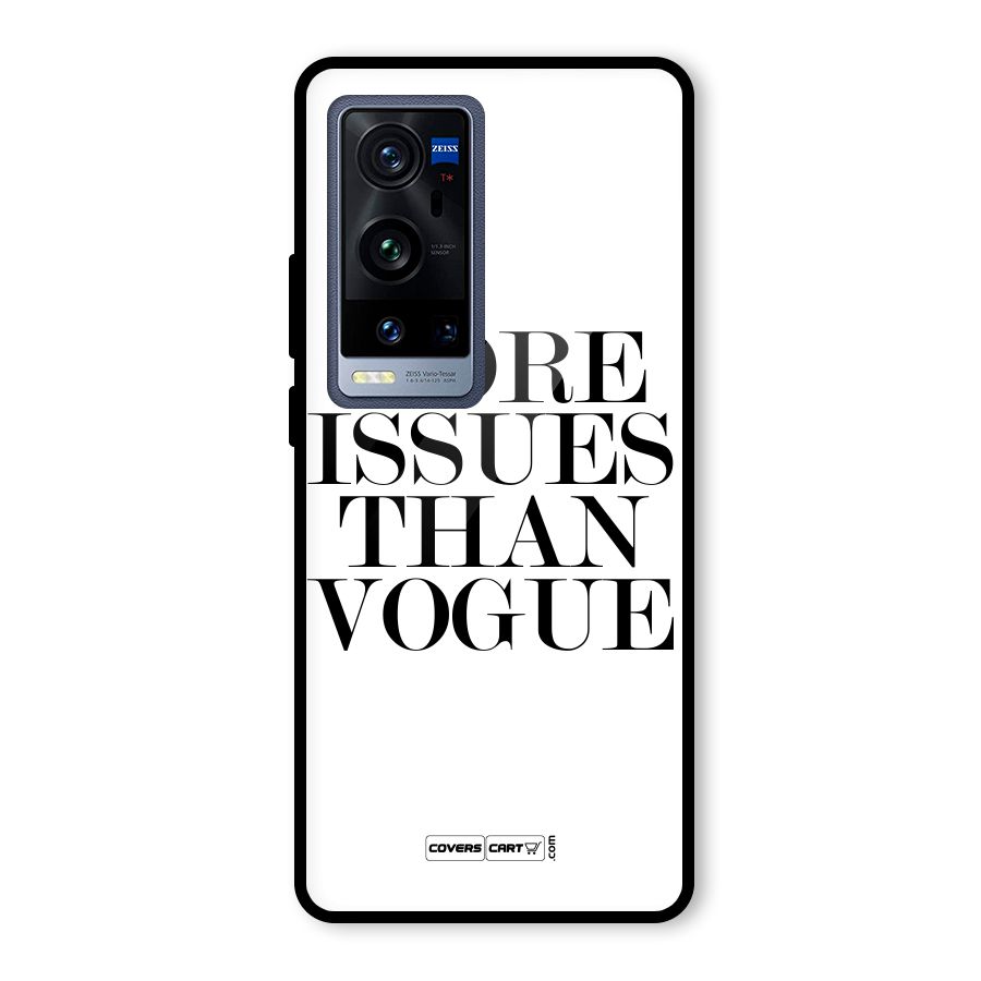 More Issues than Vogue (White) Glass Back Case for Vivo X60 Pro Plus