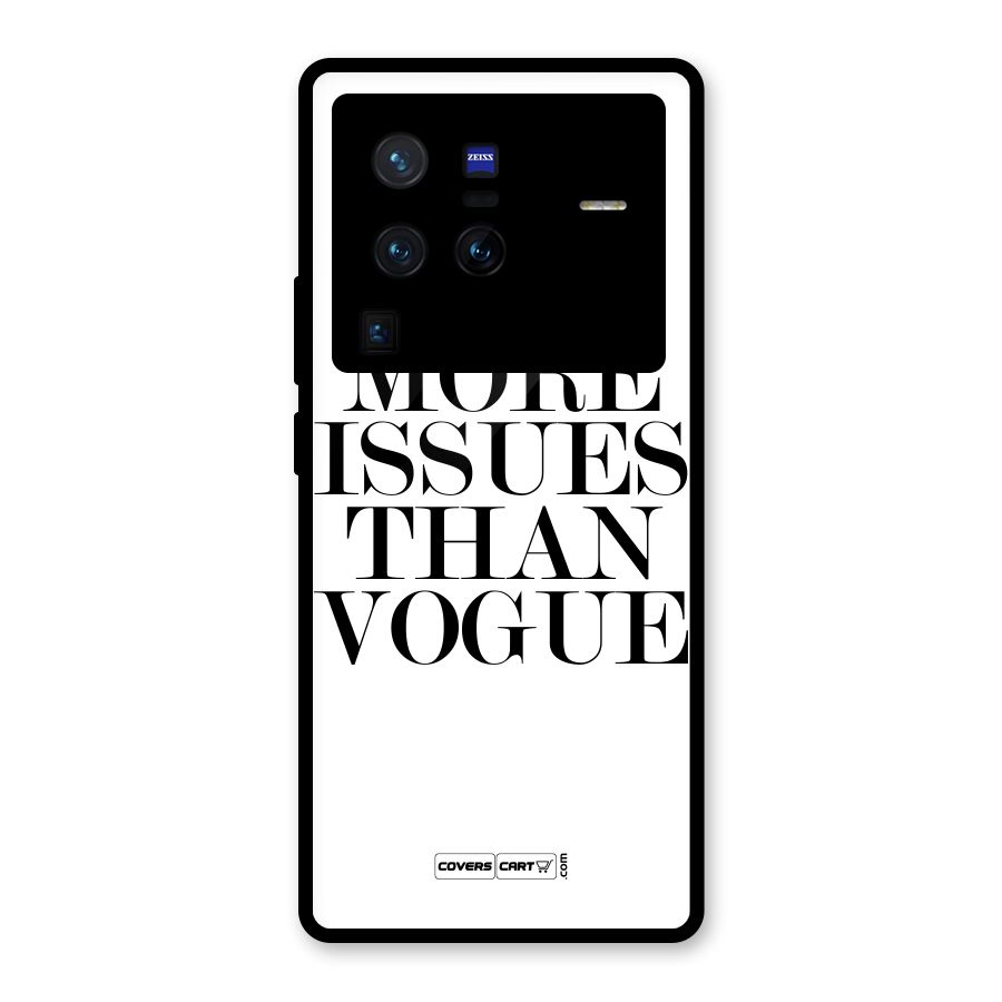 More Issues than Vogue (White) Glass Back Case for Vivo X80 Pro
