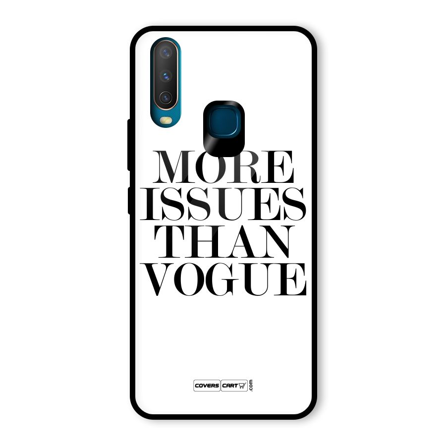 More Issues than Vogue (White) Glass Back Case for Vivo Y15