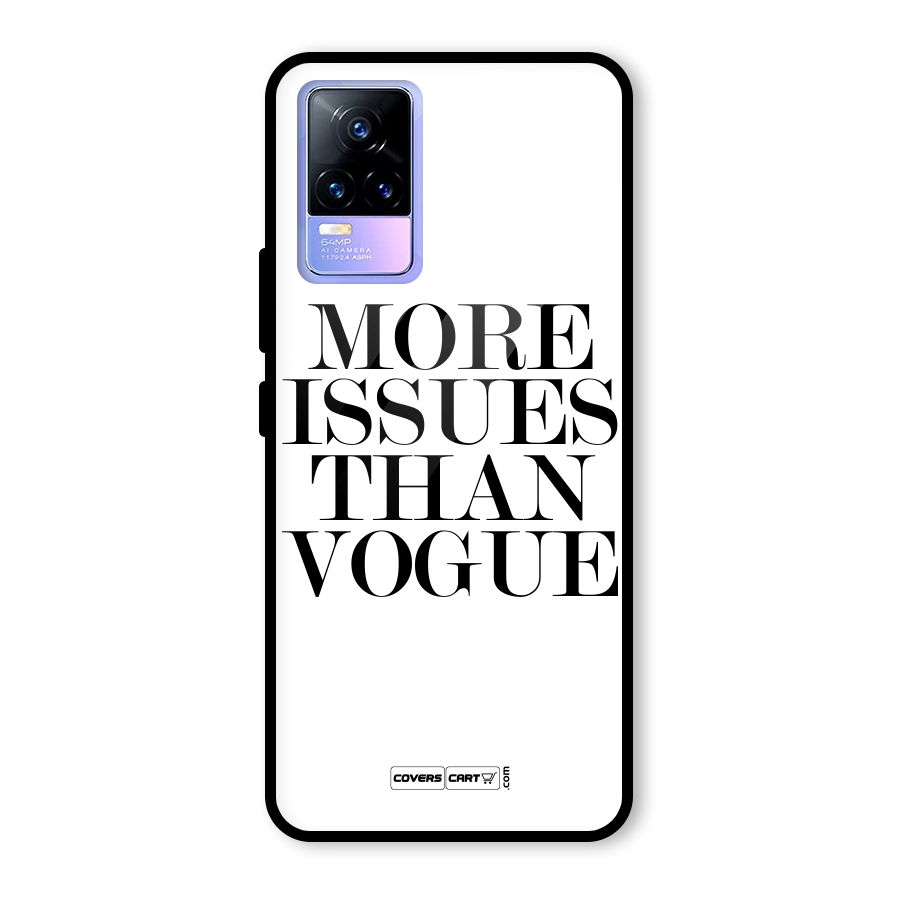 More Issues than Vogue (White) Glass Back Case for Vivo Y73