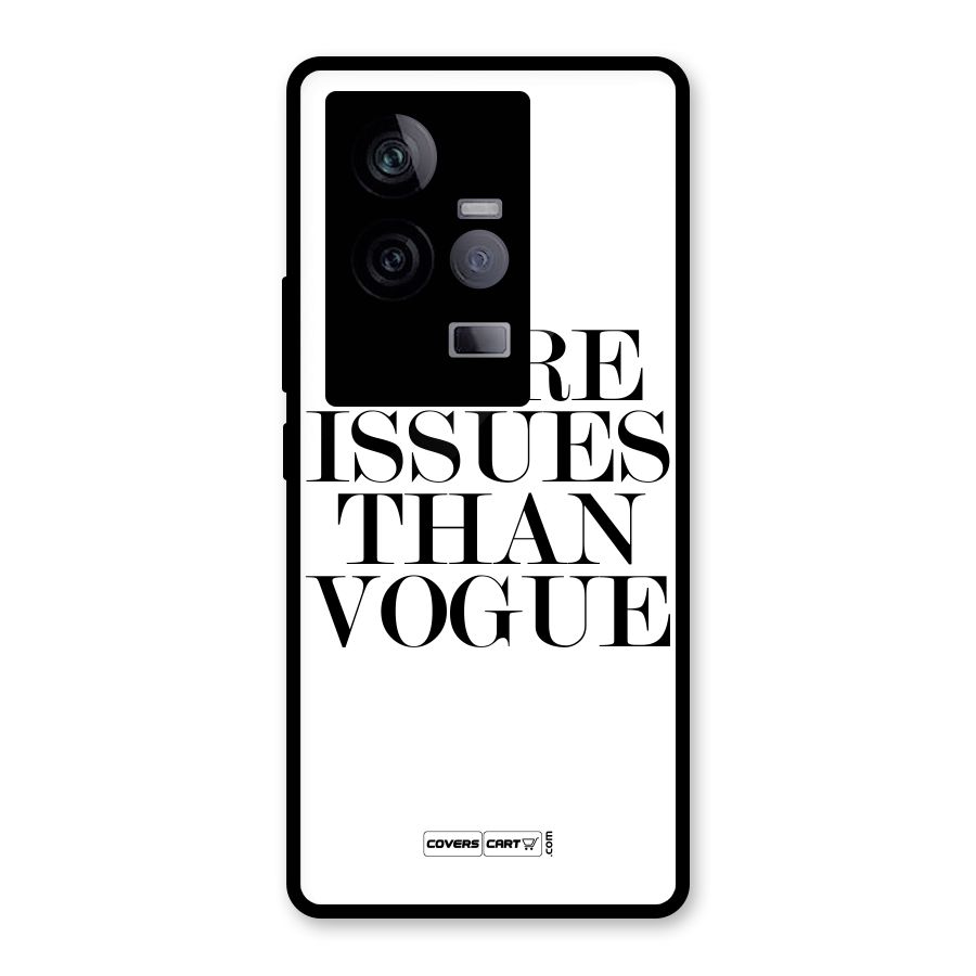 More Issues than Vogue (White) Glass Back Case for Vivo iQOO 11 5G