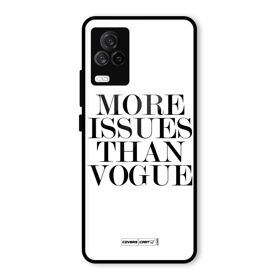 More Issues than Vogue (White) Glass Back Case for Vivo iQOO 7 Legend 5G
