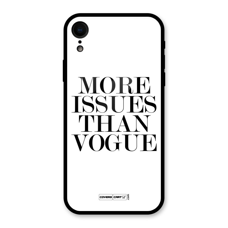 More Issues than Vogue (White) Glass Back Case for XR