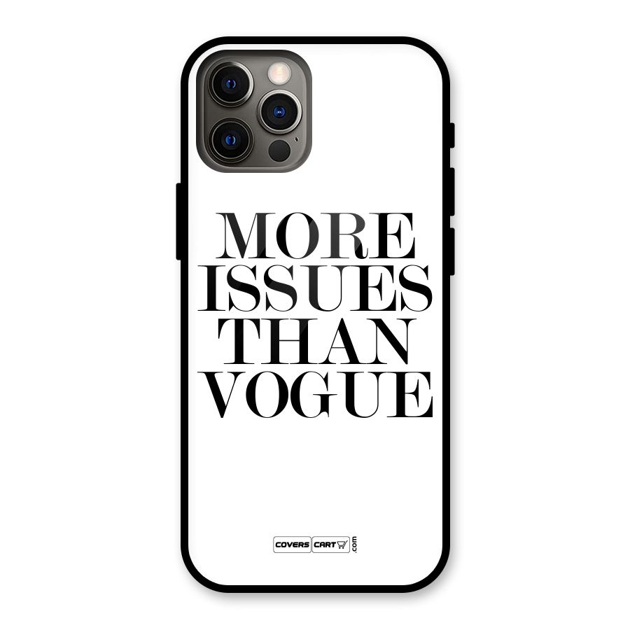 More Issues than Vogue (White) Glass Back Case for iPhone 12 Pro