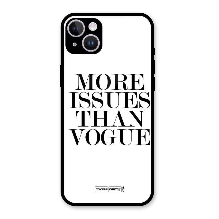 More Issues than Vogue (White) Glass Back Case for iPhone 14 Plus