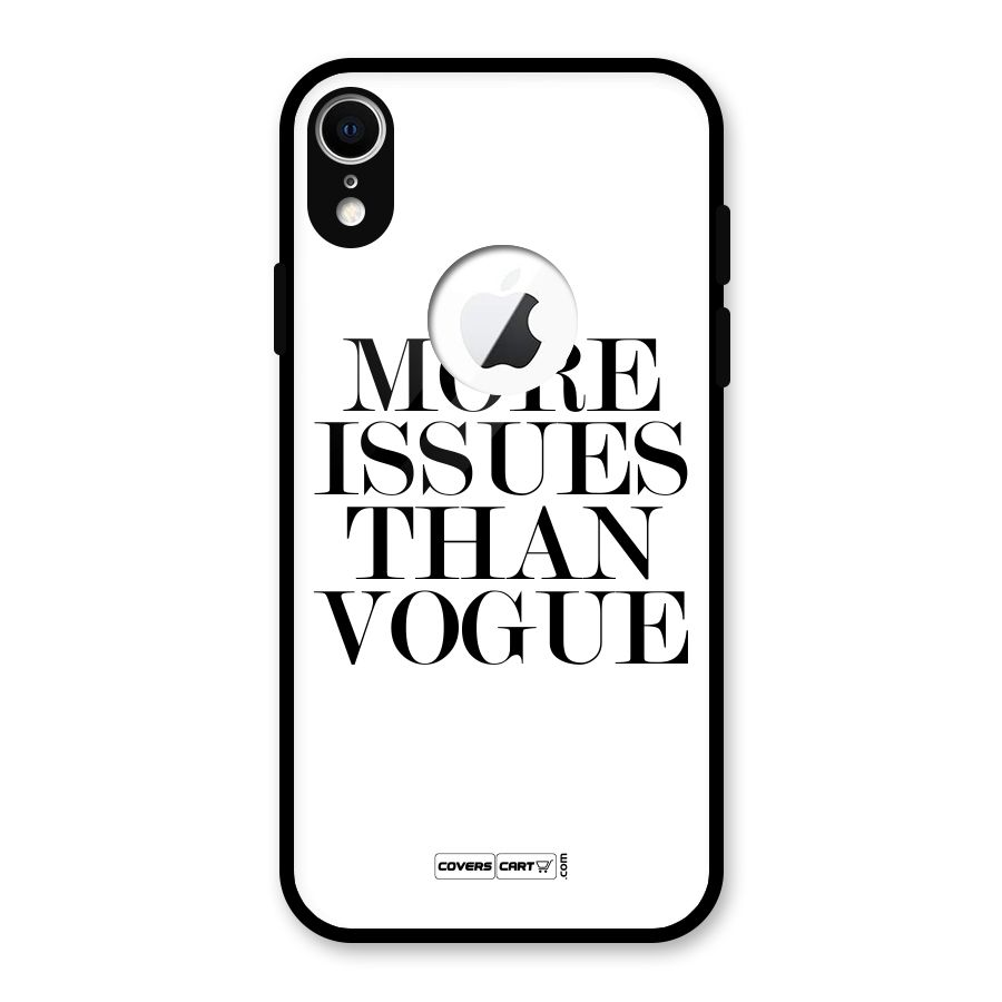 More Issues than Vogue (White) Glass Back Case for iPhone XR Logo Cut
