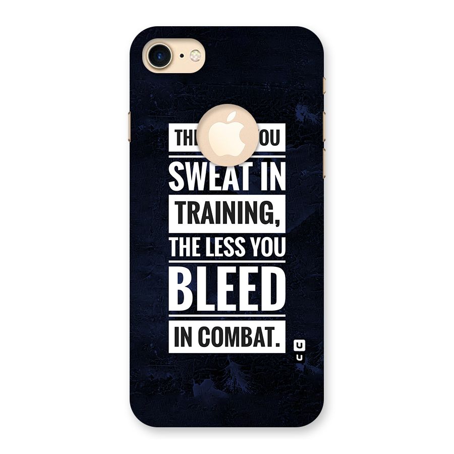 More You Sweat Less You Bleed Back Case for iPhone 8 Logo Cut