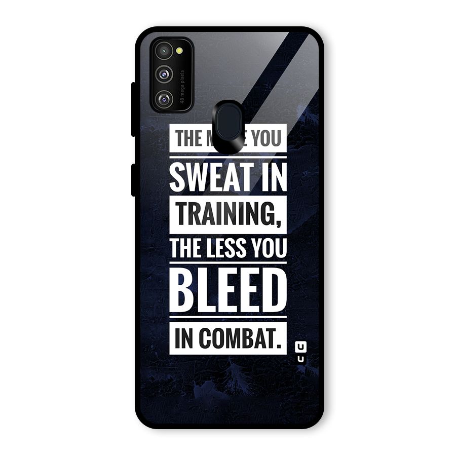 More You Sweat Less You Bleed Glass Back Case for Galaxy M30s