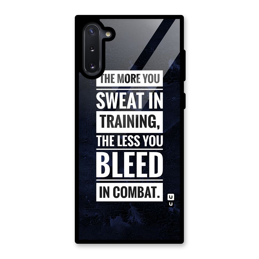 More You Sweat Less You Bleed Glass Back Case for Galaxy Note 10