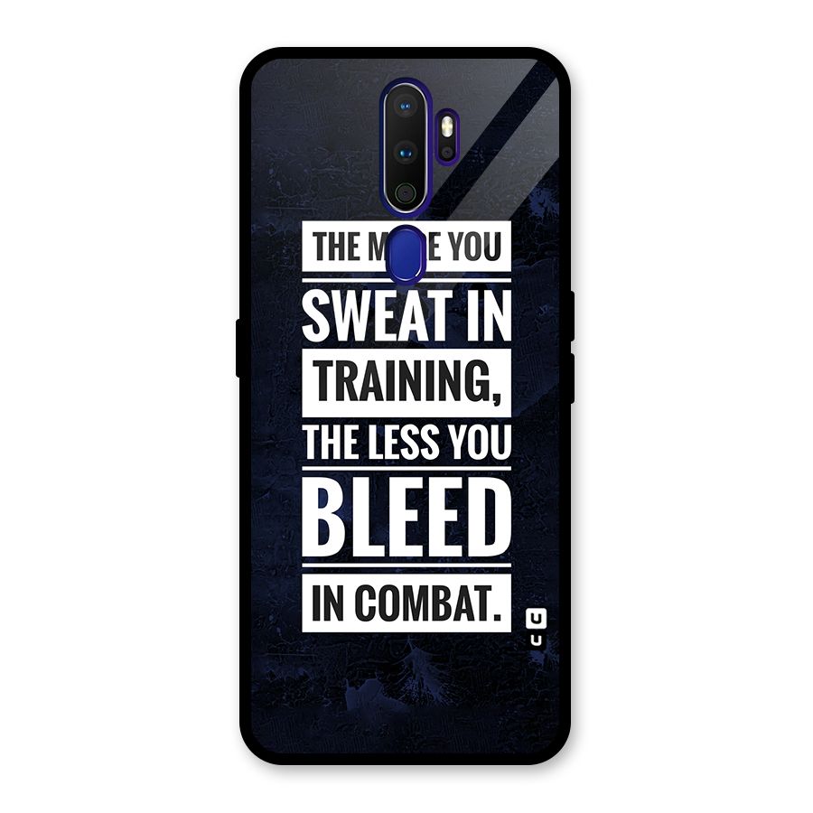 More You Sweat Less You Bleed Glass Back Case for Oppo A9 (2020)