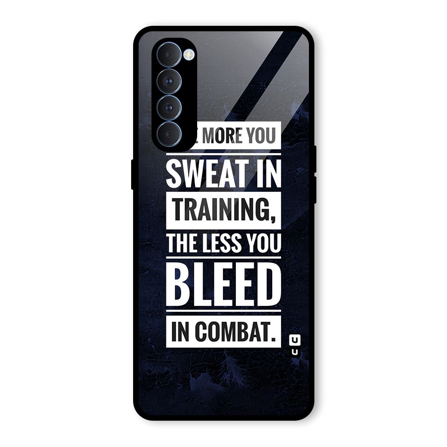 More You Sweat Less You Bleed Glass Back Case for Oppo Reno4 Pro