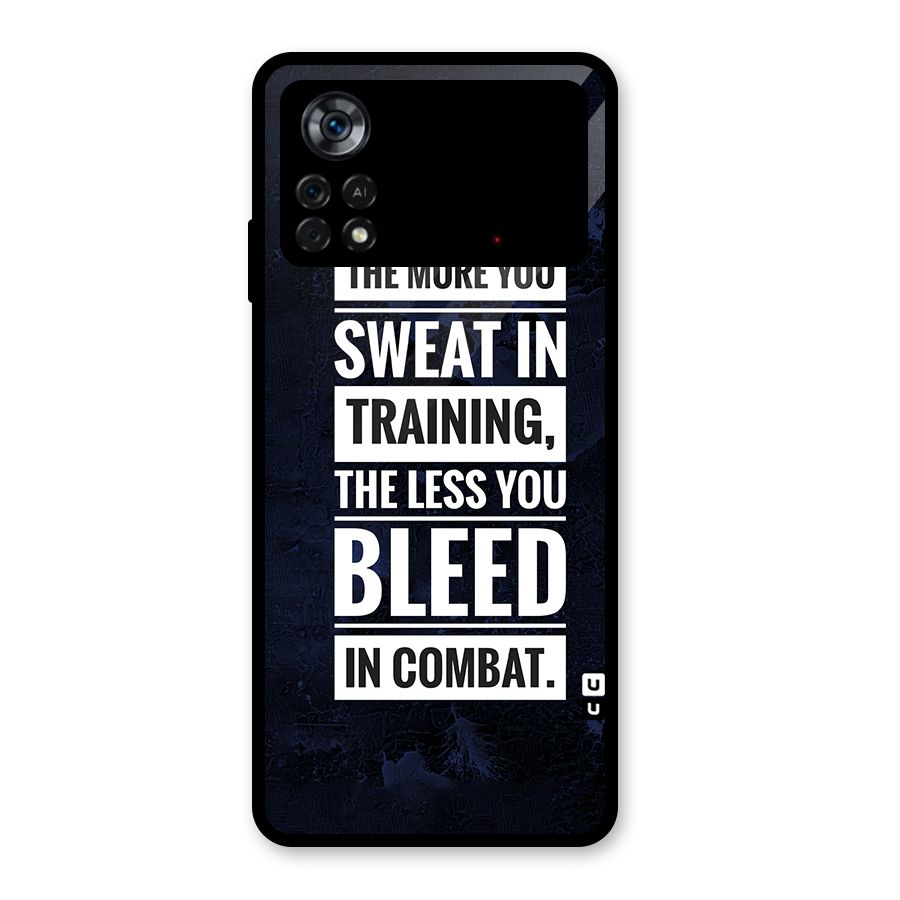 More You Sweat Less You Bleed Glass Back Case for Poco X4 Pro 5G