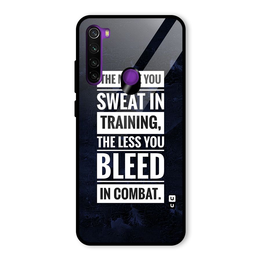 More You Sweat Less You Bleed Glass Back Case for Redmi Note 8