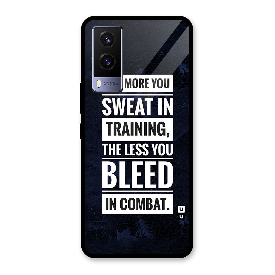 More You Sweat Less You Bleed Glass Back Case for Vivo V21e 5G