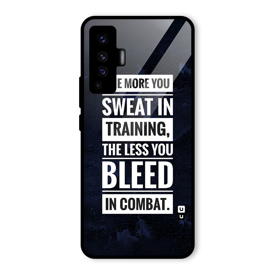 More You Sweat Less You Bleed Glass Back Case for Vivo X50