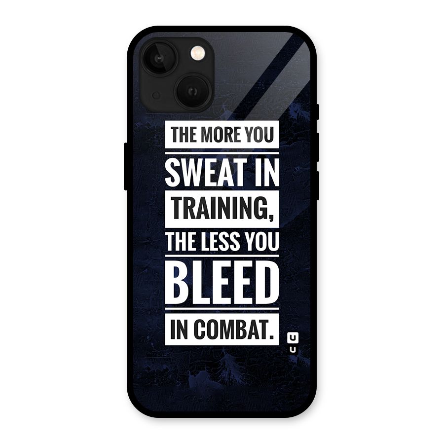 More You Sweat Less You Bleed Glass Back Case for iPhone 13