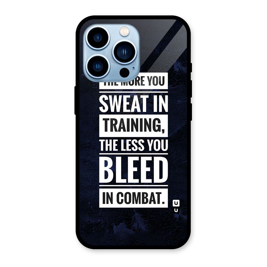 More You Sweat Less You Bleed Glass Back Case for iPhone 13 Pro