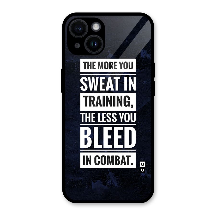 More You Sweat Less You Bleed Glass Back Case for iPhone 14