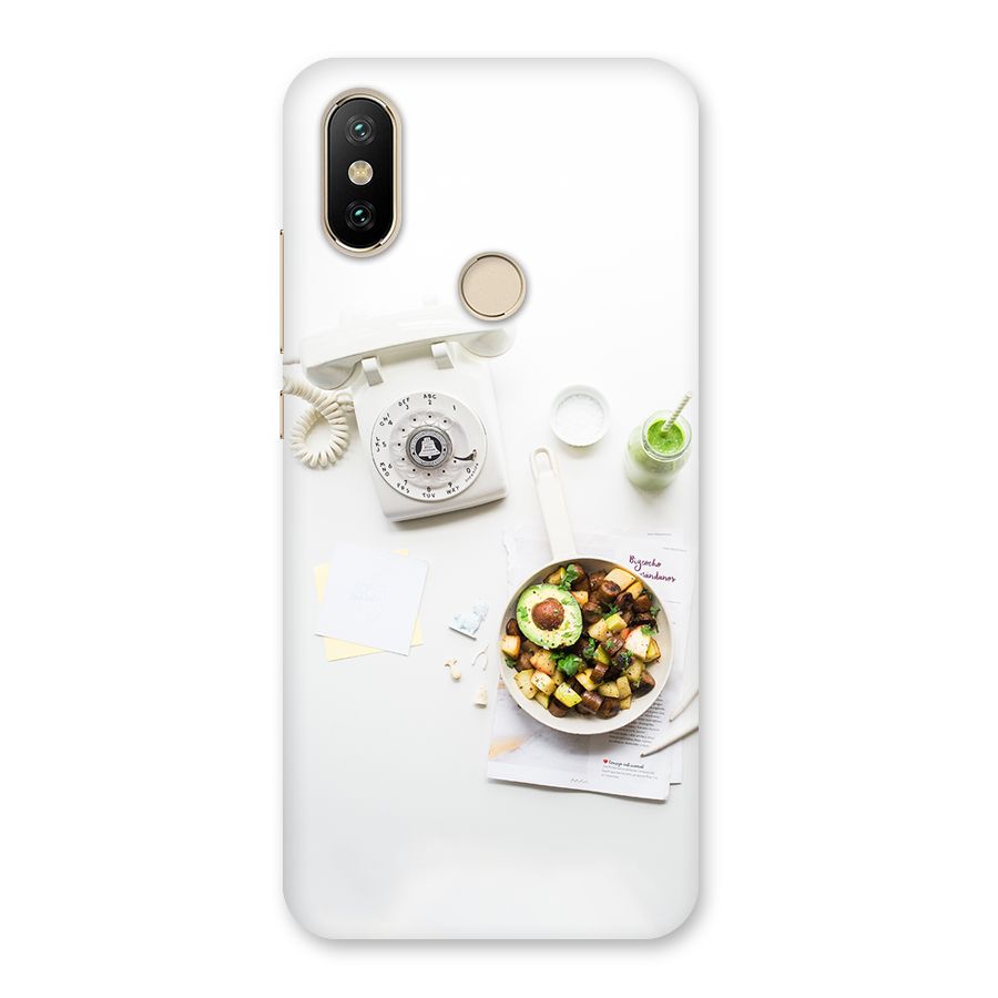 Morning Breakfast Back Case for Mi A2