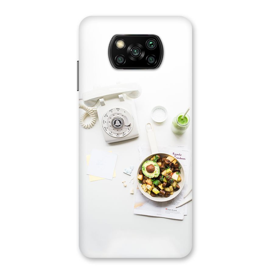 Morning Breakfast Back Case for Poco X3