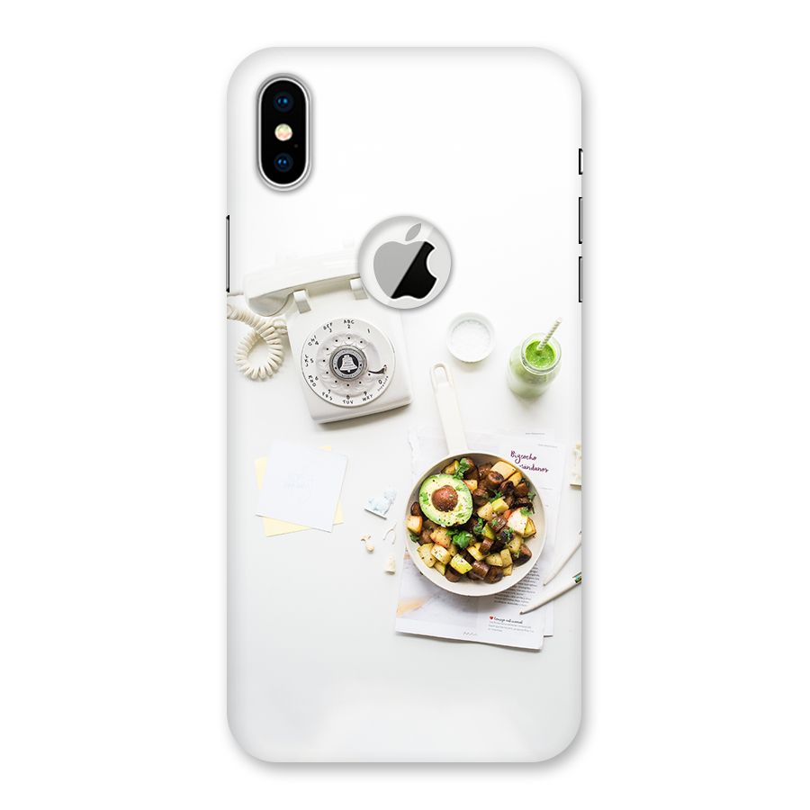 Morning Breakfast Back Case for iPhone X Logo Cut