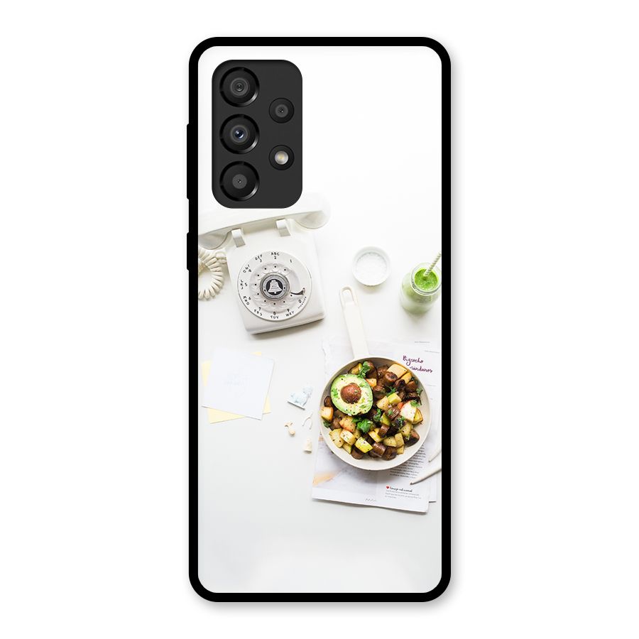 Morning Breakfast Glass Back Case for Galaxy A33 5G