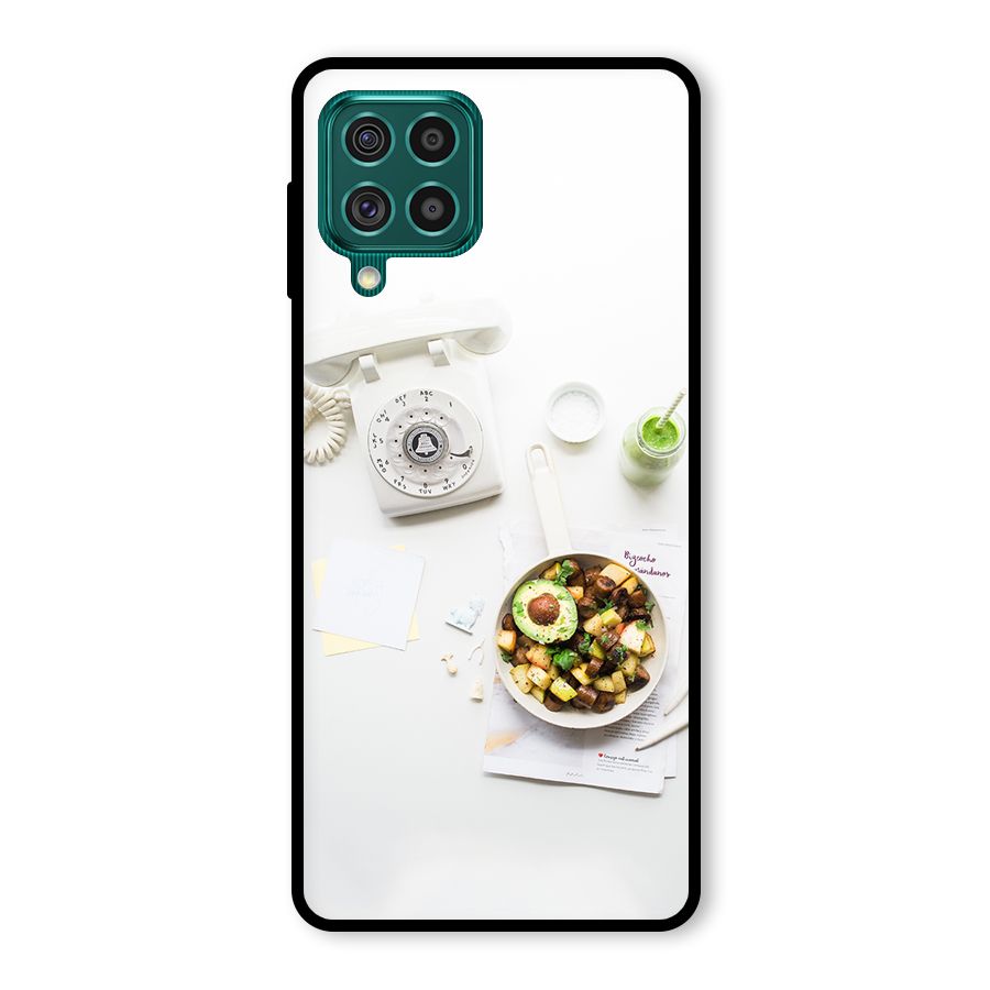 Morning Breakfast Glass Back Case for Galaxy F62
