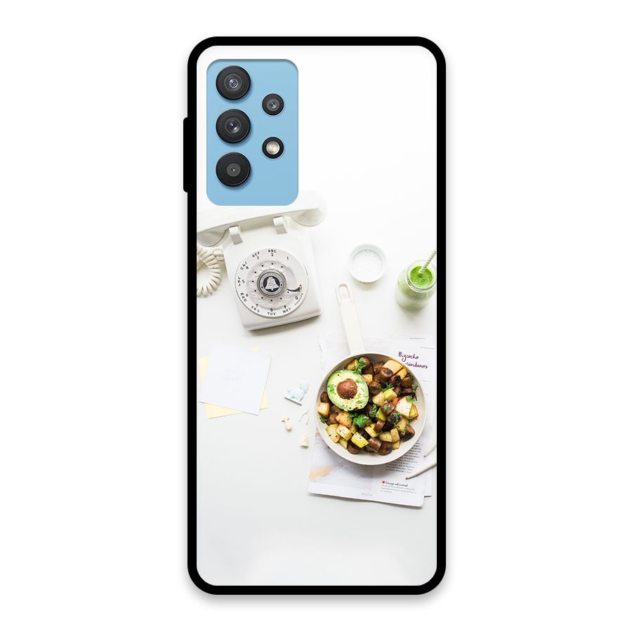 Morning Breakfast Glass Back Case for Galaxy M32 5G