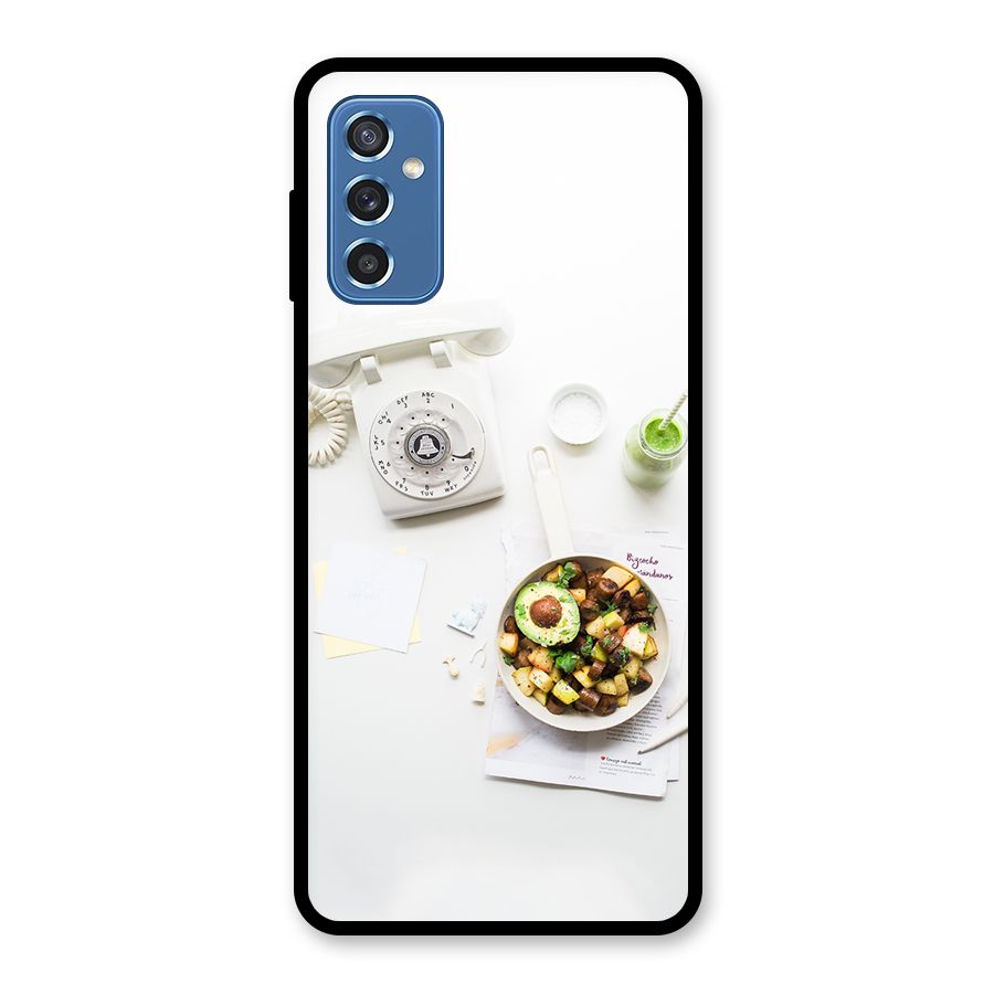 Morning Breakfast Glass Back Case for Galaxy M52 5G