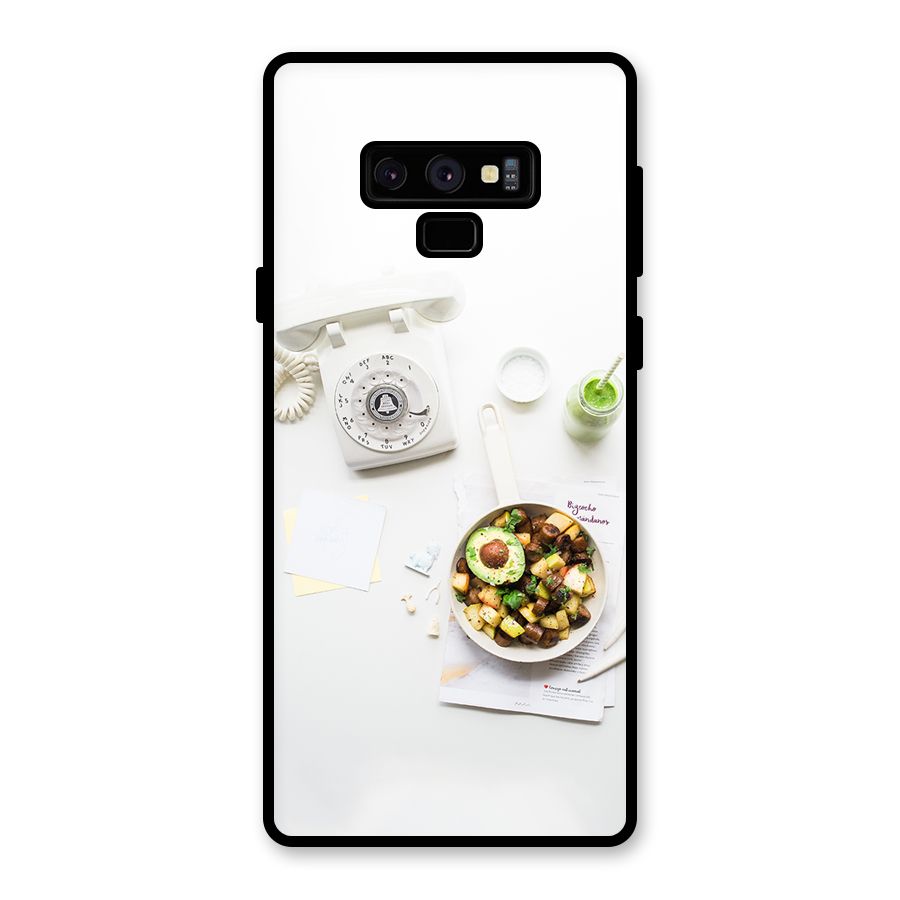 Morning Breakfast Glass Back Case for Galaxy Note 9