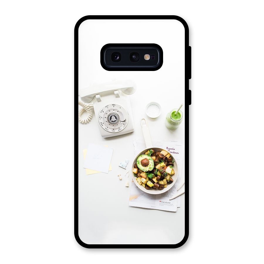Morning Breakfast Glass Back Case for Galaxy S10e